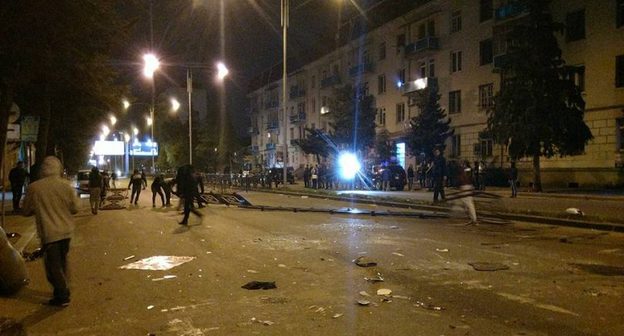 Улица Батуми после беспорядков.  Фото фейсбук Tato Tsetskhladze
