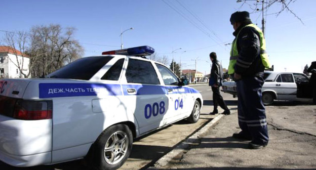 Сотрудник ГИБДД. Фото: Владимир Аносов / Югополис