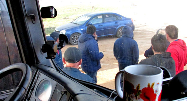 Дальнобойщики, протестующие против системы "Платон".  Астрахань, 12 апреля 2017 г. Фото Вячеслава Ященко для "Кавказского узла"