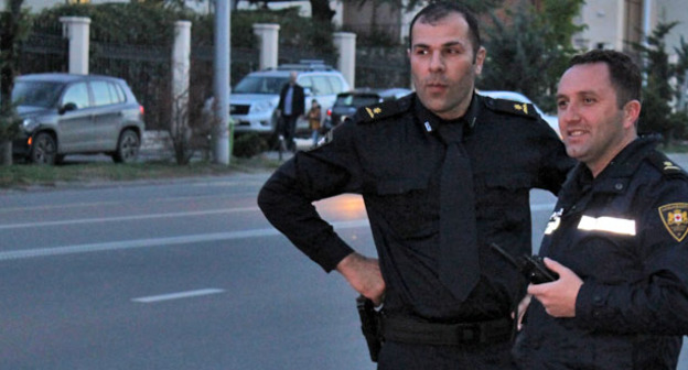 Сотрудники полиции. Грузия. Фото Инны Кукуджановой для "Кавказского узла"