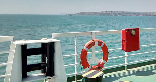 На борту парома Керченской переправы. Фото Нины Тумановой для "Кавказского узла"