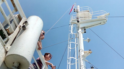 На борту парома Керченской переправы. Фото Нины Тумановой для "Кавказского узла"