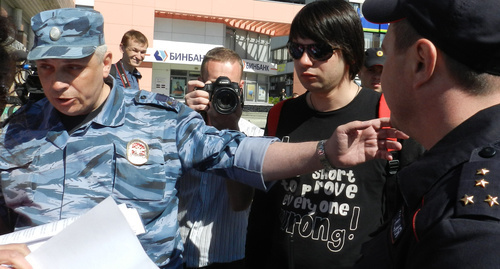 Задержание предпринимателей в Волгограде. Фото Татьяны Филимоновой для "Кавказского узла"