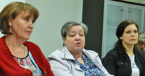 Предприниматели Ворошиловского рынка на заседании "круглого стола". Волгоград, 3 мая 2017 г. Фото Татьяны Филимоновой для "Кавказского узла"