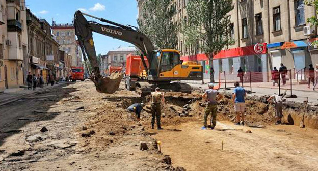 Археологические исследования на улице Станиславского. Ростов-на-Дону. Фото: Александр Оленев http://rslovar.com