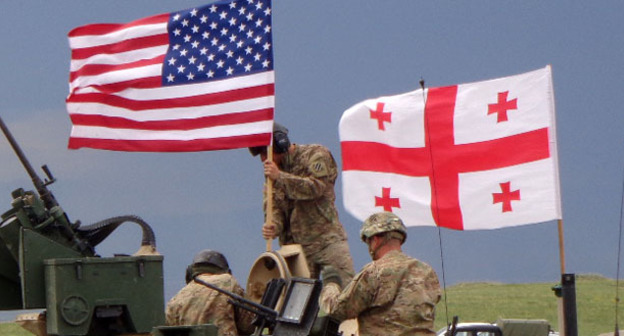 Военные учения Noble Partner-2016 ("Достойный партнер"), в которых приняли участие войска Грузии и стран НАТО. 24 мая 2016 г. Фото Инны Кукуджановой для "Кавказского узла"