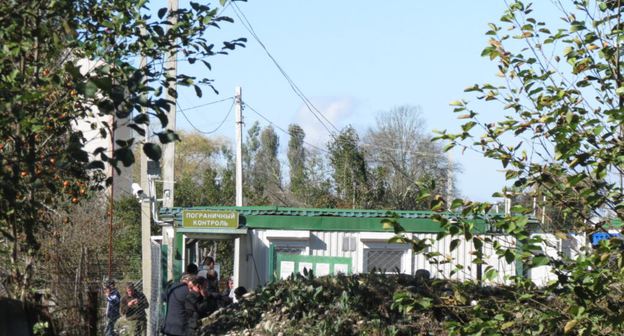 Блок-пост рядом с Набакеви-Хурча. Фото https://www.ekhokavkaza.com/a/27758927.html