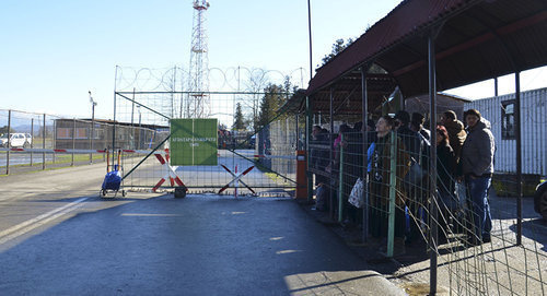 Пограничный пункт Ингур в Абхазии. Фото © Sputnik. Роберт Джопуа
 http://sputnik-abkhazia.ru/world/20160927/1019572021.html