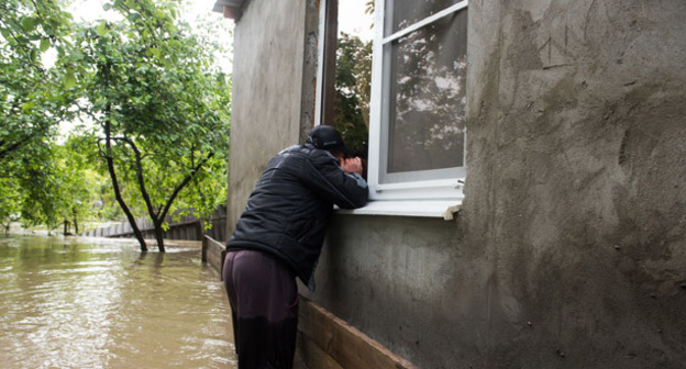 Подтопление в селе Левокумка Ставропольского края © Фото Антона Подгайко, Юга.ру