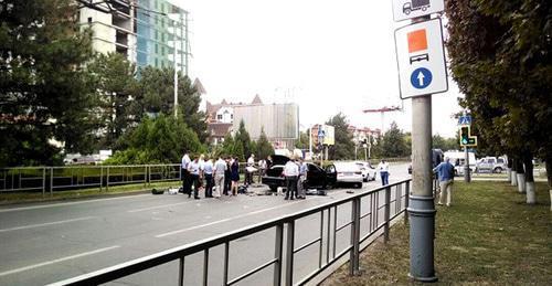 На месте перестрелки в Краснодаре. 28 августа 2017 г. Фото http://kubantv.ru/