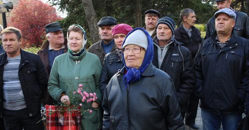 Пикет шахтеров в Гуково. 23 октября 2017 г. Фото Вячеслава Прудникова для "Кавказского узла" Пикет шахтеров в Гуково. 23 октября 2017 г. Фото Вячеслава Прудникова для "Кавказского узла"