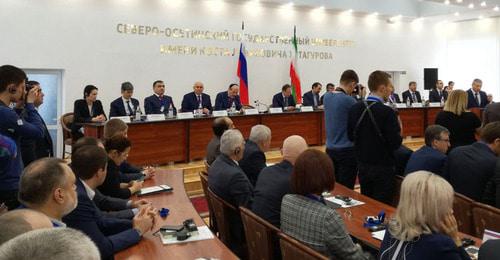 Участники научно-практической конференции "Иран и Северный Кавказ: история и перспективы сотрудничества". Владикавказ, 13 декабря 2017 г. Фото Эммы Марзоевой для "Кавказского узла"