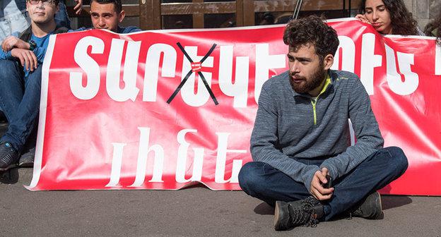 Протестное выступление студентов в Ереване. Фото © Sputnik/ Karen Yepremyan
