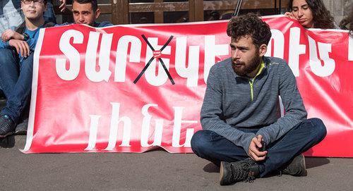 Протестное выступление студентов в Ереване. Фото © Sputnik/ Karen Yepremyan
Протестное выступление студентов в Ереване. Фото © Sputnik/ Karen Yepremyan