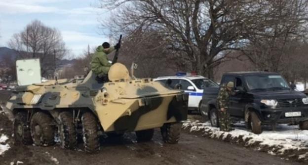 Спецоперация на окраине станицы Зеленчукской, КЧР. 18 декабря 2017 год. Фото: пресс-служба НАК РФ.