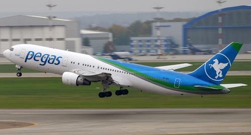 Борт кампании Pegas Fly. Фото Anna Zvereva https://ru.wikipedia.org/wiki/Boeing_767