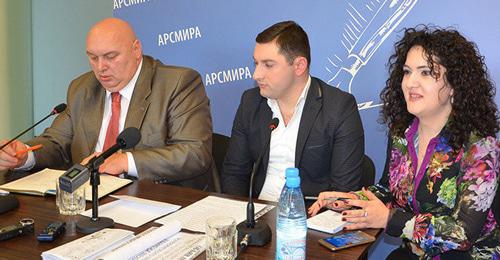 Пресс-конференция администрации Галского района. Фото: Sputnik/Сария Кварацхелия