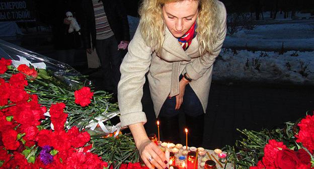 Траурная акция в память о погибших в Кемерово. 27 марта 2018 г. Фото Вячеслава Ященко для "Кавказского узла"