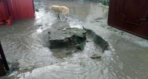 Вода во дворе дома в селении Цалык. Фото http://alania.gov.ru/news/6165 Вода во дворе дома в селении Цалык. Фото http://alania.gov.ru/news/6165