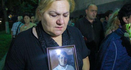 Марина Бегадзе на акции 17 сентября 2018 года. Фото Инны Кукуджановой для "Кавказского узла" Марина Бегадзе на акции 17 сентября 2018 года. Фото Инны Кукуджановой для "Кавказского узла"