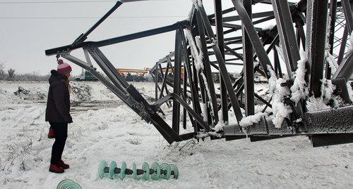 Упавшая опора ЛЭП. Фото Вячеслава Прудникова для "Кавказского узла" 