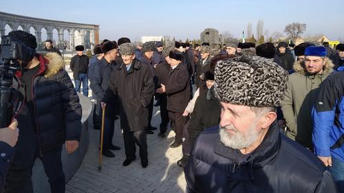 Митинг на "Мемориале жертвам репрессий" в Назрани 23 февраля 2019 года. Фото Умар Йовлоя для "Кавказского узла"