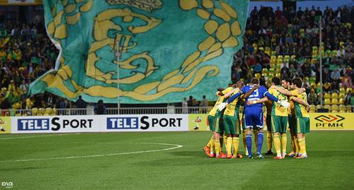 Игроки футбольного клуба "Кубань". Фото: Елена Синеок, ЮГА.ру