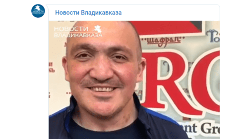 Скриншот видео с Асланом Караевым, https://t.me/newsvladikavkaz/2952 Скриншот видео с Асланом Караевым, https://t.me/newsvladikavkaz/2952
