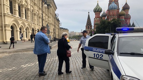 Задержание правозащитников на пикете в Москве 15 июля 2019 года. Фото пресс-службы "Мемориала"