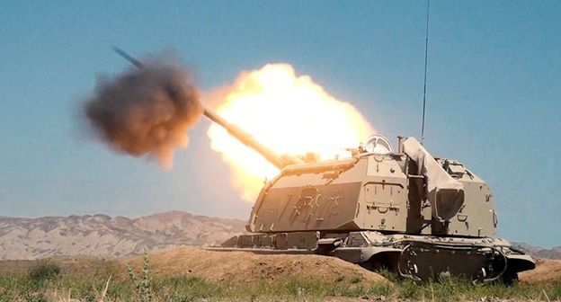Самоходная гаубица Азербайджанской армии. Фото пресс-службы Минобороны Азербайджана. https://mod.gov.az