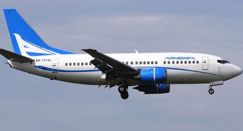 Самолет авиакомпании Armenia. Фото: пресс-сдужба АК Aircompany Armenia, https://www.armeniafly.com Самолет авиакомпании Armenia. Фото: пресс-сдужба АК Aircompany Armenia, https://www.armeniafly.com