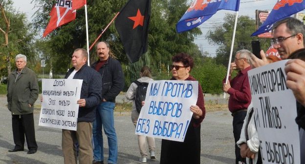 Митинг в Волгограде против фальсификаций на выборах. Фото Татьяны Филимоновой для "Кавказского узла"