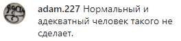 Скриншот комментария к публикации видео валяния ребенка в снегу, https://www.instagram.com/p/B4m3DOYq-ZJ/