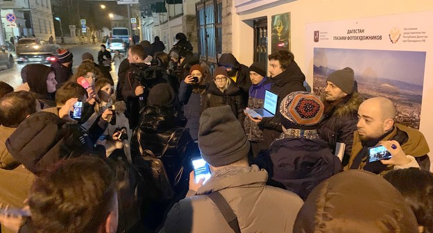 Акция в поддержку Абдулмумина Гаджиева. Фото Олега Краснова для "Кавказского узла"
