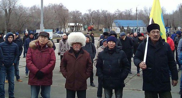 Митинг с критикой кадровой политики главы Калмыкии. Элиста, 5 января 2020 года. Фото Алены Садовской для "Кавказского узла".
