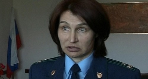 Бывший прокурор Затеречного района Владикавказа Ольга Швецова. Стоп-кадр видео канала YouTube 
"ГТРК "Алания" https://www.youtube.com/watch?v=sUN3HaQKyAY