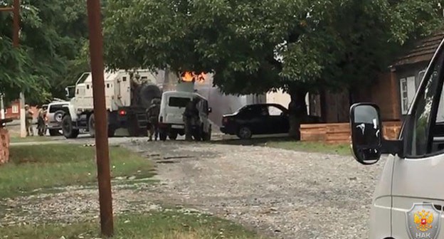 Спецоперация в Ингушетии. Фото: пресс-служба Национального антитеррористического комитета http://nac.gov.ru/