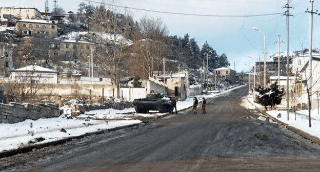 Шуша, декабрь 2020 года. Кадр видеосюжета 
İCTİMAİ TV https://www.youtube.com/watch?v=cwxiG_fgFvM