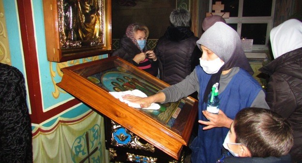 Рождественское богослужение в Казанском соборе в Волгограде. Фото корреспондента "Кавказского узла" Вячеслава Ященко.