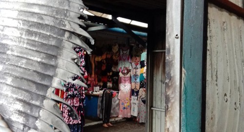 Сгоревший павильон на Качинском рынке. Фото Вячеслава Ященко для "Кавказского узла"