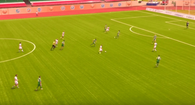 Матч молодежных команд "Ахмата" и "Локомотива" в Грозном. 27 мая 2021 года. Стоп-кадр прямой трансляции, https://vk.com/video-83476010_456240432