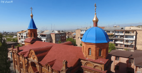 Главный храм РПЦ в Армении - ереванская Покровская церковь. Стоп-кадр видео https://youtu.be/SHlu3uMx1hc