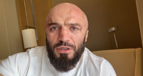 Кадр видеообращения Магомеда Исмаилова после боя с Владимиром Минеевым https://www.instagram.com/p/CVHsHnSFpUF/