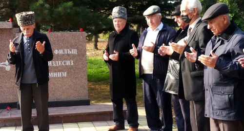 Митинг памяти жертв политических репрессий. Нальчик, 30 октября 2021 года. Фото Людмилы Маратовой для "Кавказского узла"