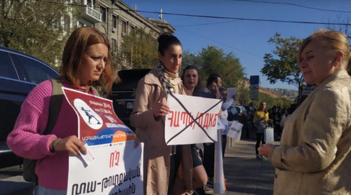 Акция сторонников НДП в Ереване. Фото Армине Мартиросян для "Кавказского узла".
