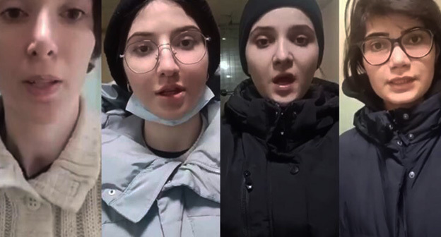 Девушки из Дагестана, удерживаемые на КПП "Верхний Ларс". Скриншоты видео https://m.facebook.com/mk.ksana https://vesma.today/news/post/43403-dagestanskie-devushki-popytalis Девушки из Дагестана, удерживаемые на КПП "Верхний Ларс". Скриншоты видео https://m.facebook.com/mk.ksana https://vesma.today/news/post/43403-dagestanskie-devushki-popytalis