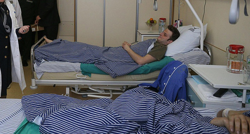 Раненые военнослужащие в госпитале. Фото: пресс-службы СФ