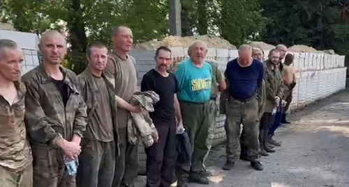 Военные возвращенные из украинского плена. Скриншот видео https://t.me/saraliev/1046 