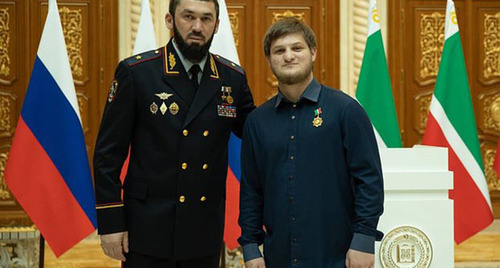 Магомед Даудов (слева) и Ахмат Кадыров. Фото: Telegram-канал ЛОРД