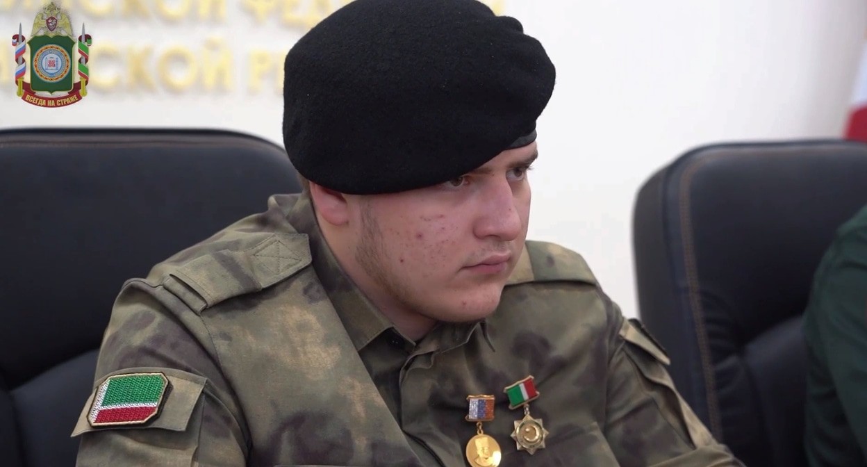 Адам Кадыров. Кадр видео управления Росгвардии по Чечне https://t.me/rosguard_chr/1809